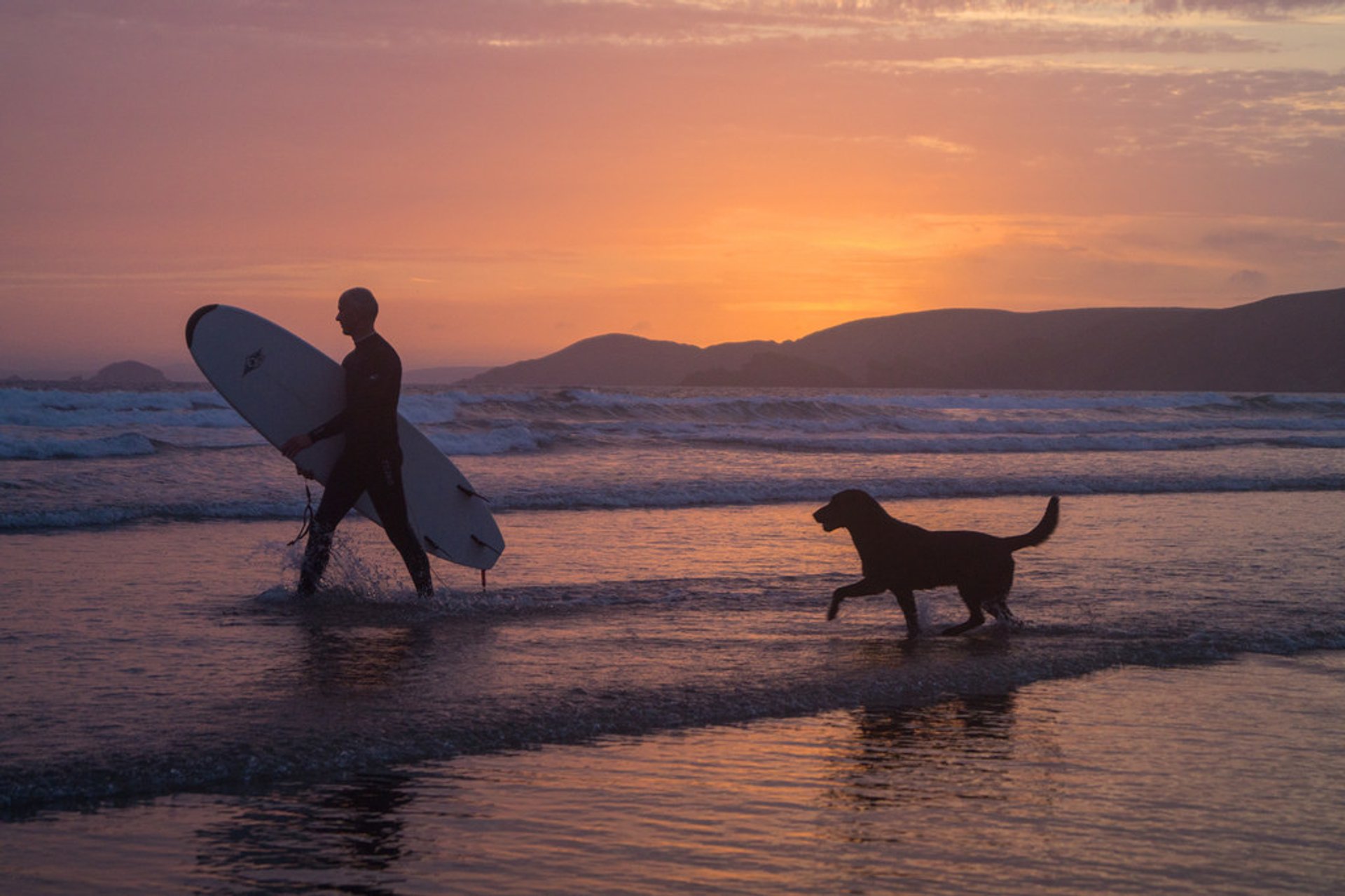 Surfing in Wales