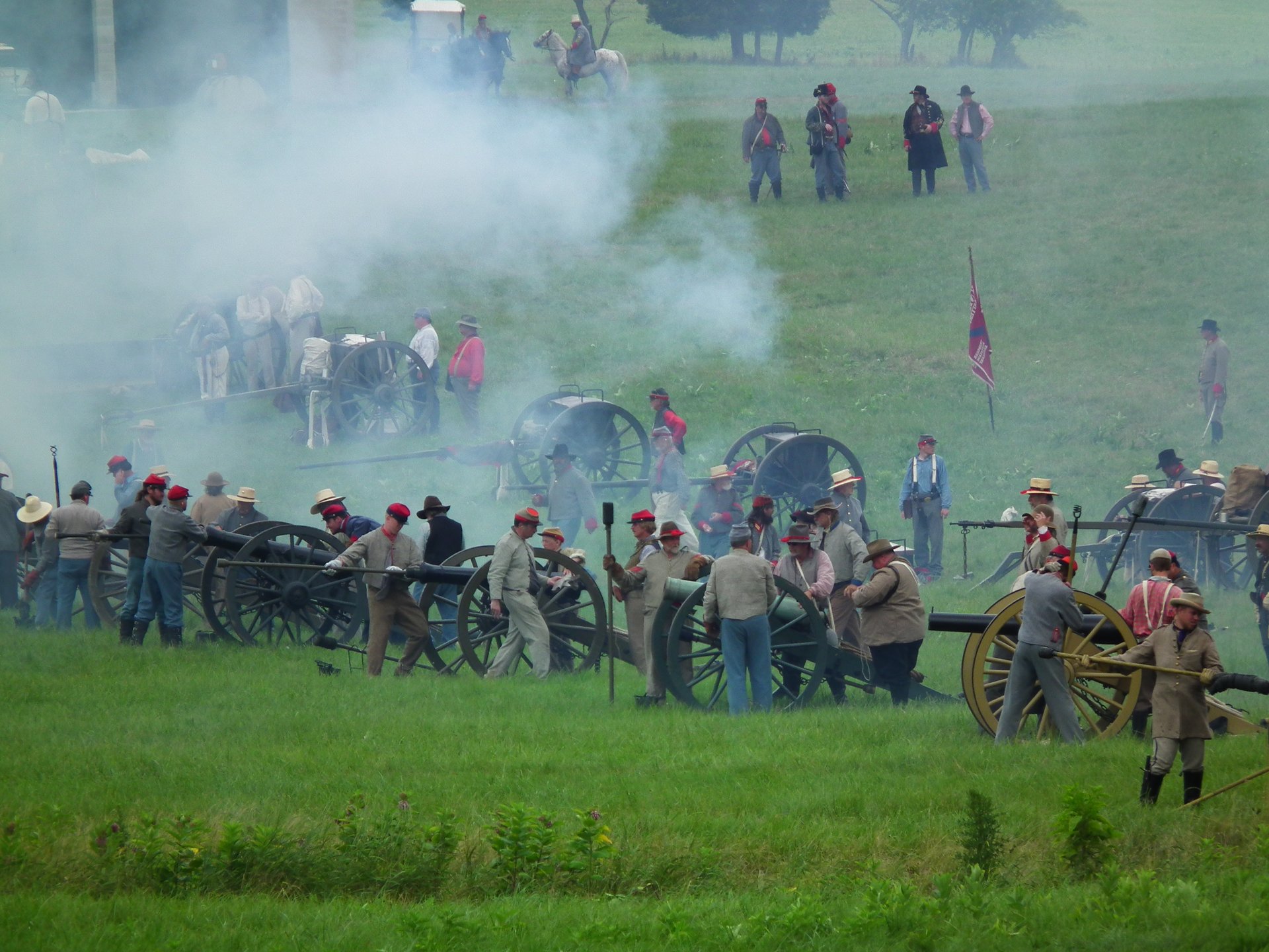 Reconstitución de la batalla de la guerra civil de Gettysburg