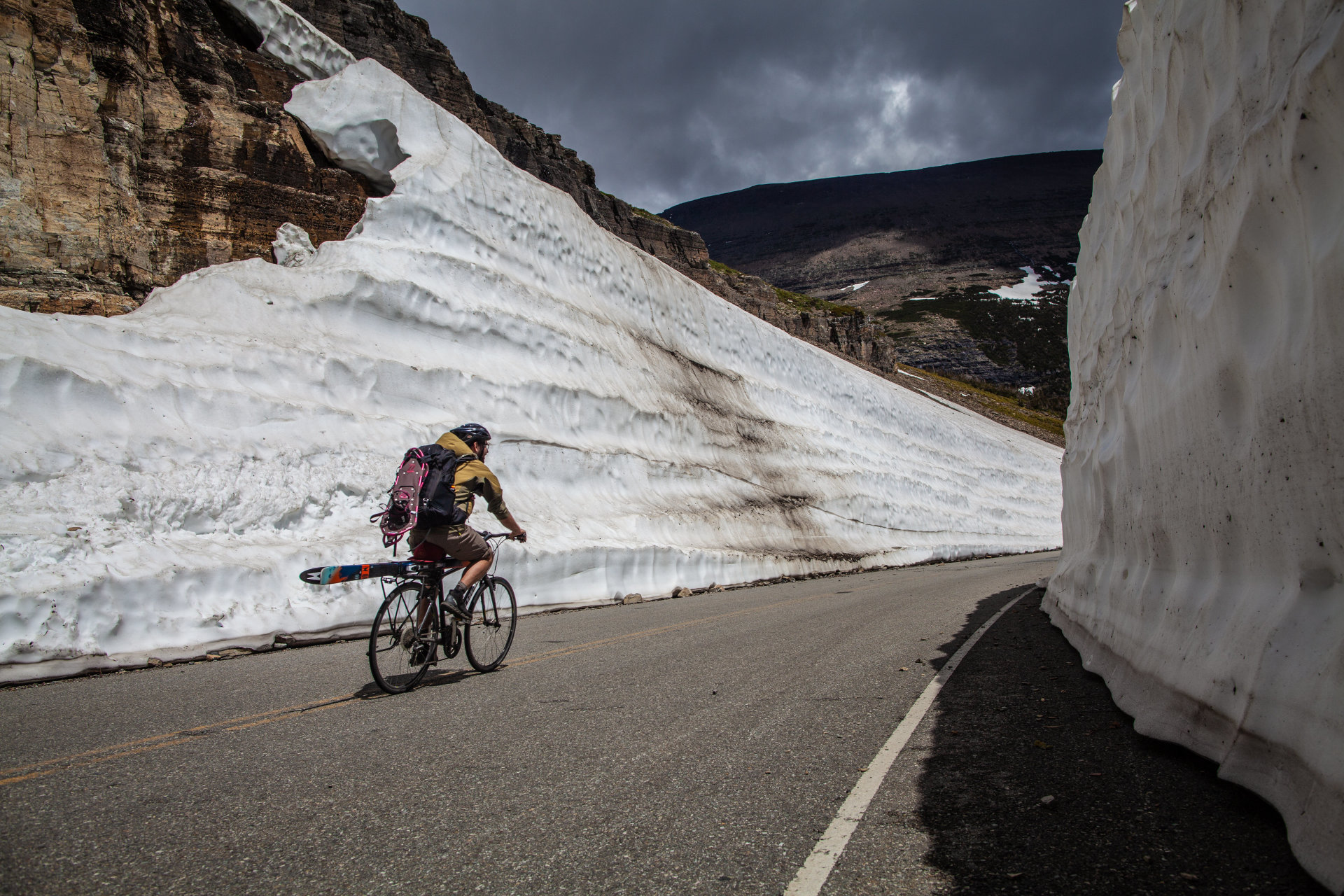 Vélo dans le Parc national des Glaciers