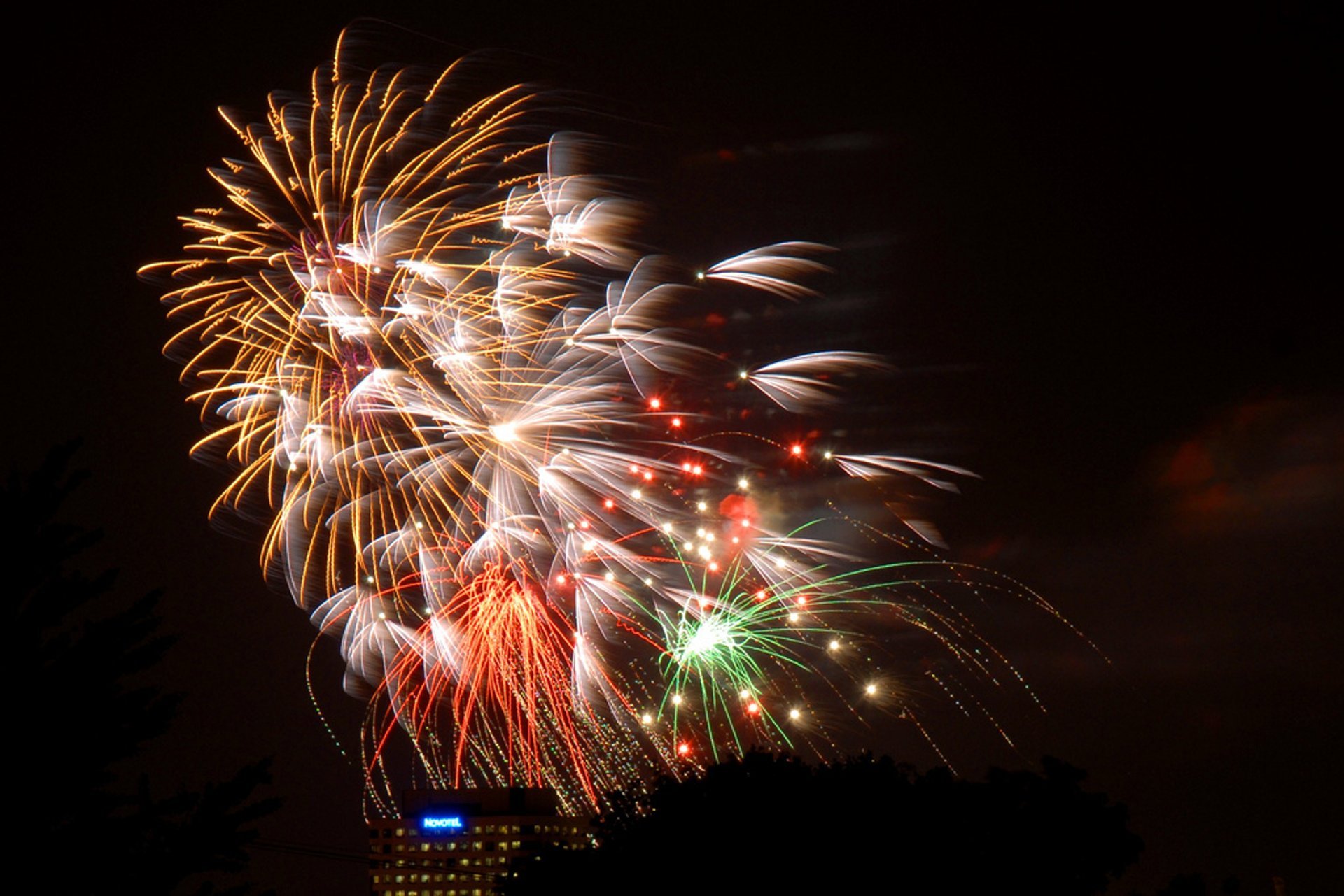 Fuegos artificiales del Día de Canadá