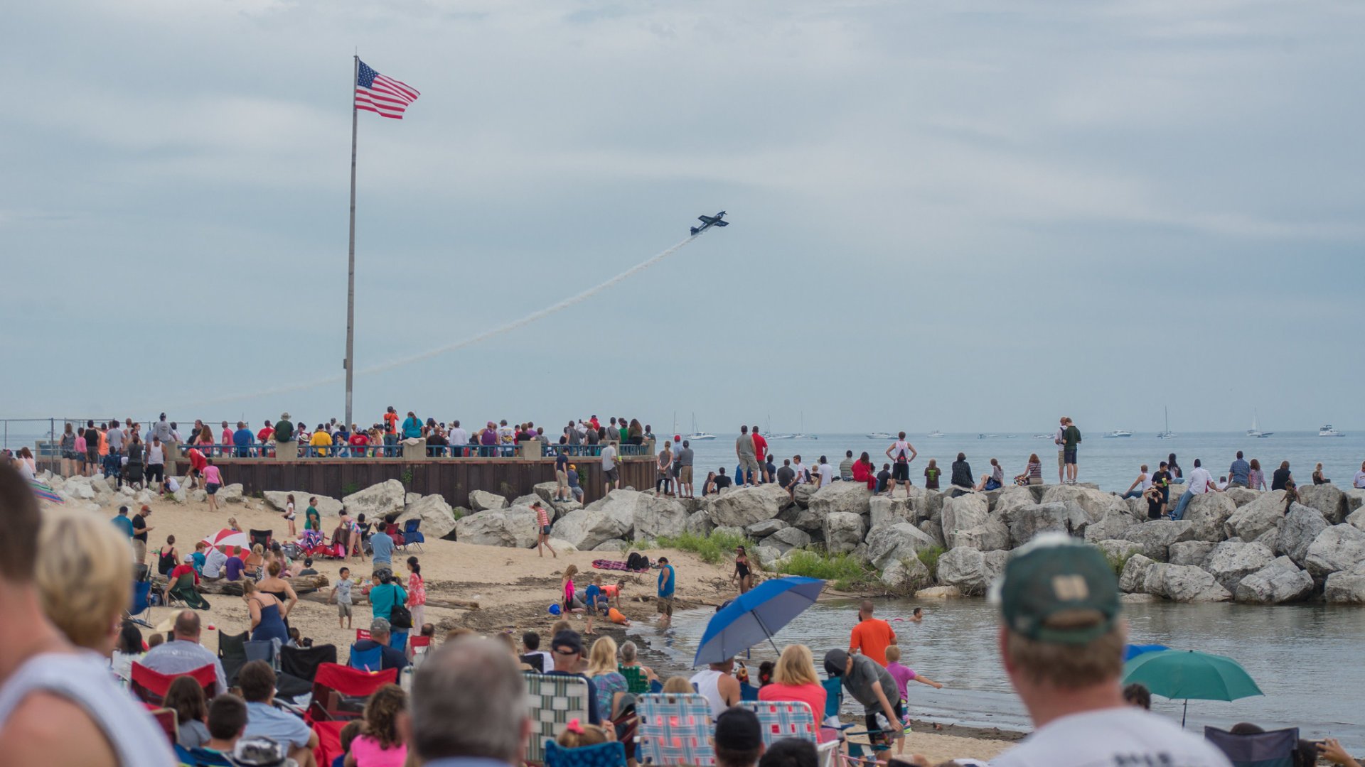 Spettacolo aereo e acquatico di Milwaukee