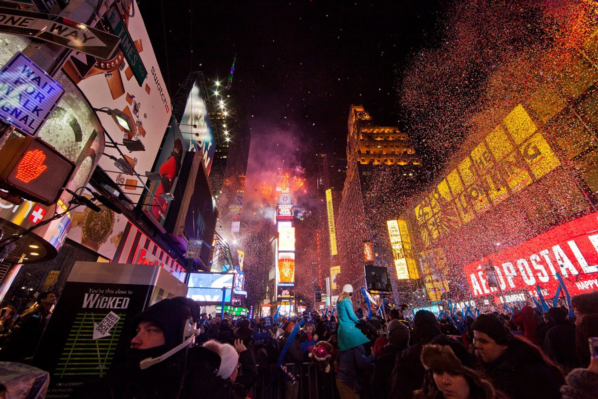 La víspera de Año Nuevo de Times Square