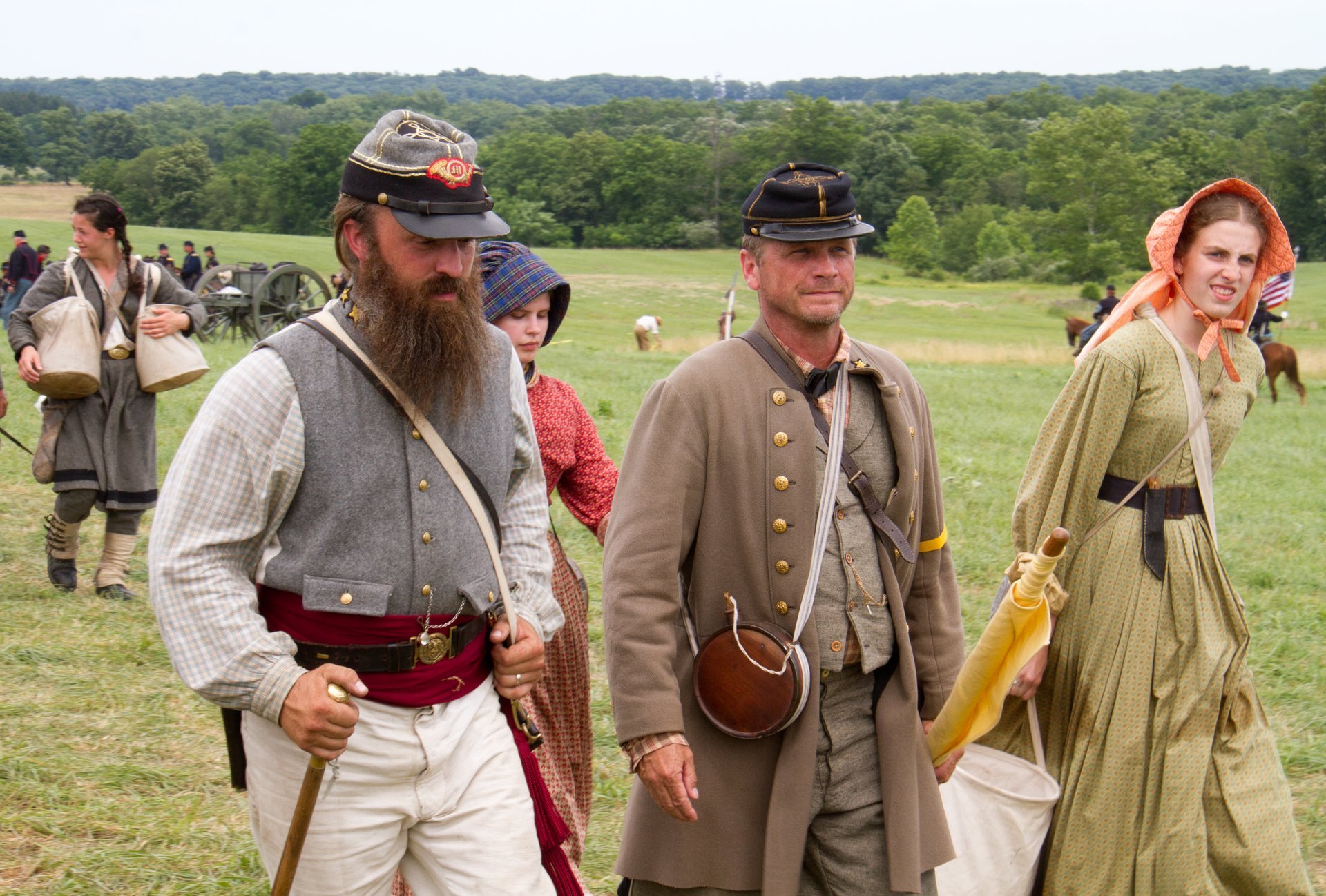 Recreación de la Batalla de la Guerra Civil de Gettysburg