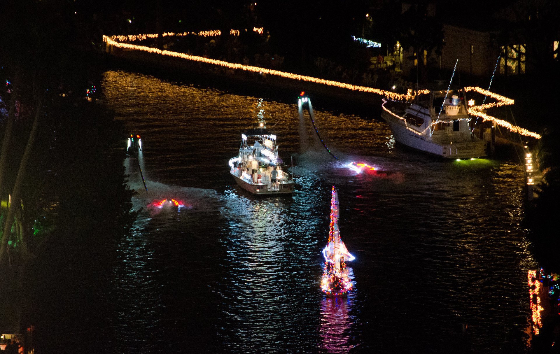 The Seminole Hard Rock Winterfest Boat Parade 2024 in Fort Lauderdale