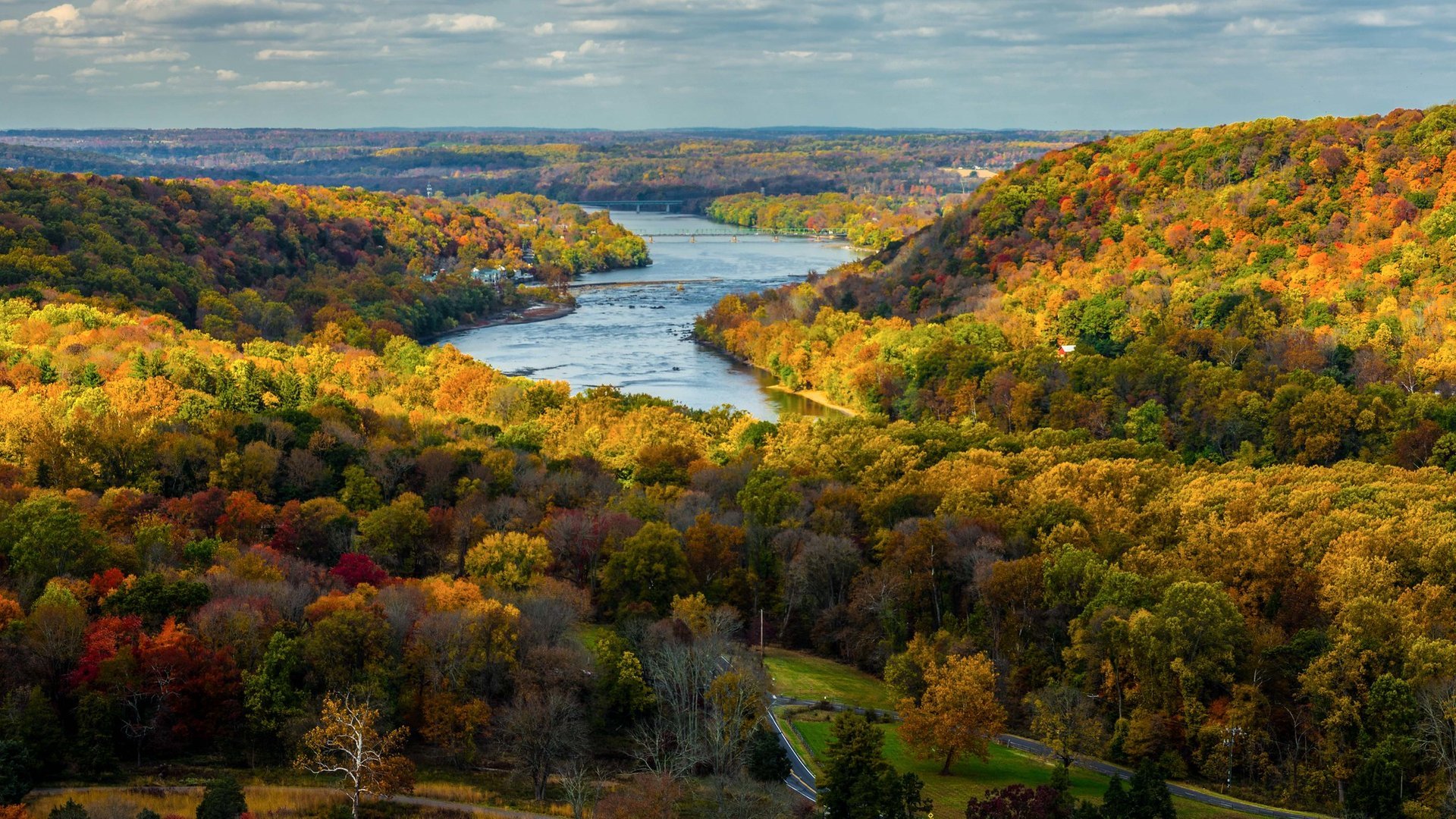 Feuillage d'automne de Pennsylvanie