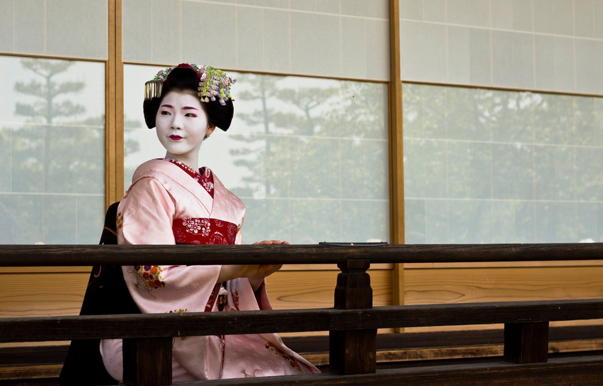 Geisha tanzt in Kyoto