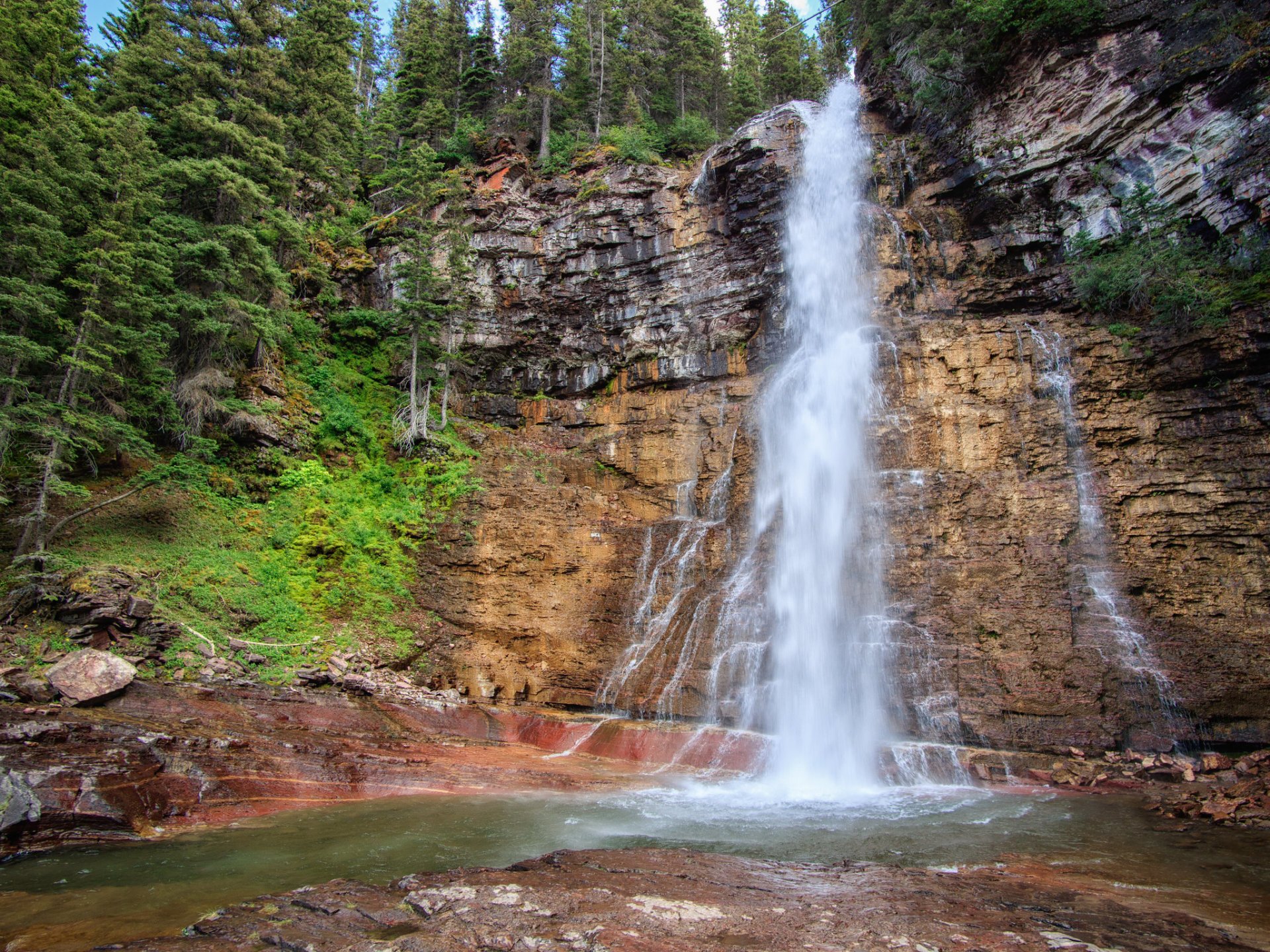 St. Mary Falls et Virginia Falls