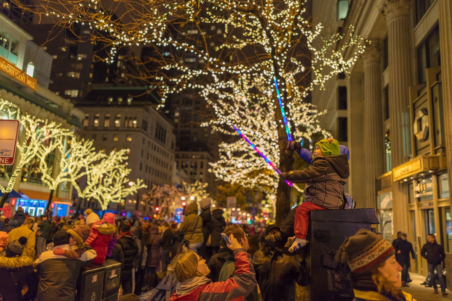 Le festival des lumières de la Magnificent Mile de Wintrust