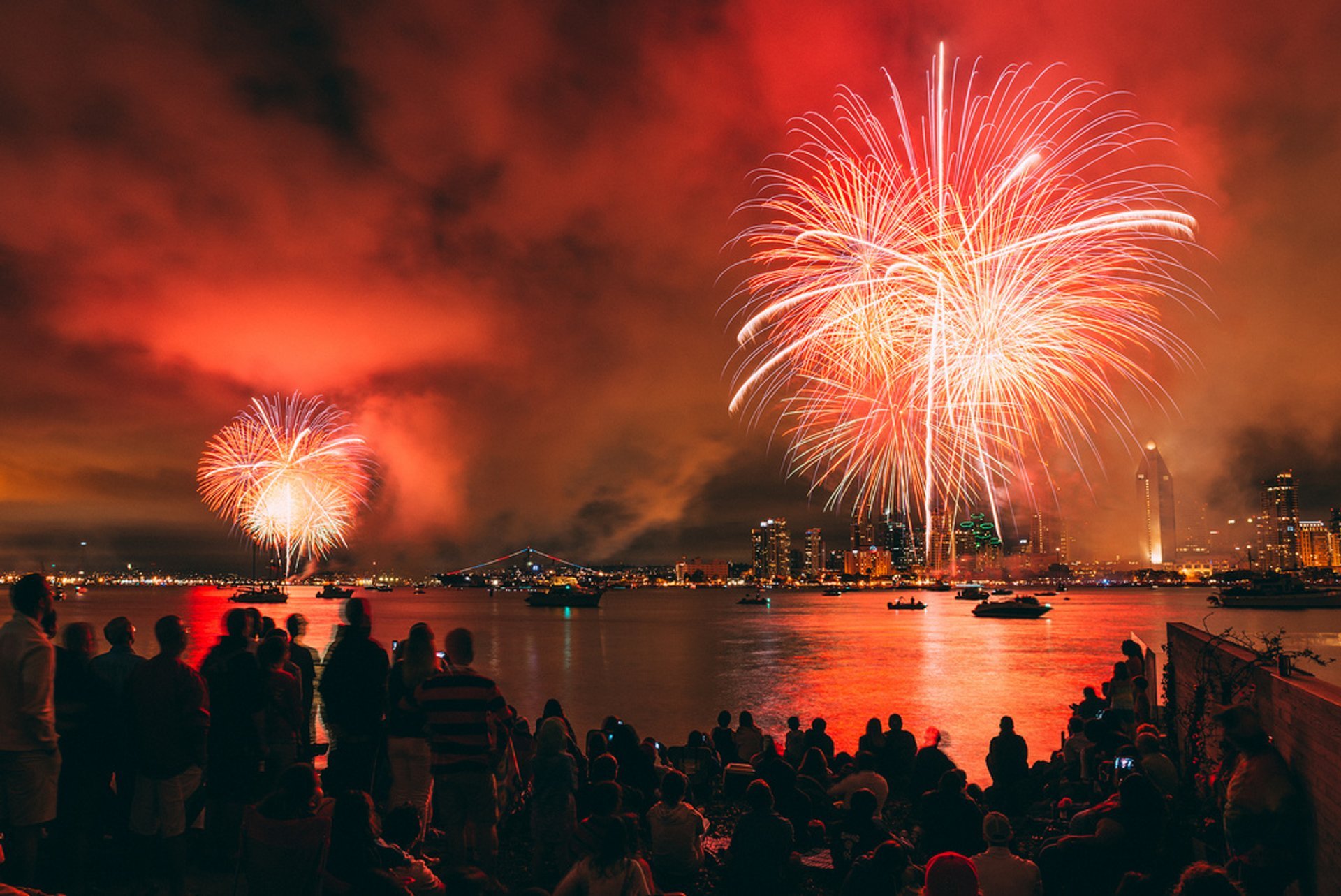 Eventos del 4 de julio en San Diego, fuegos artificiales y desfile.