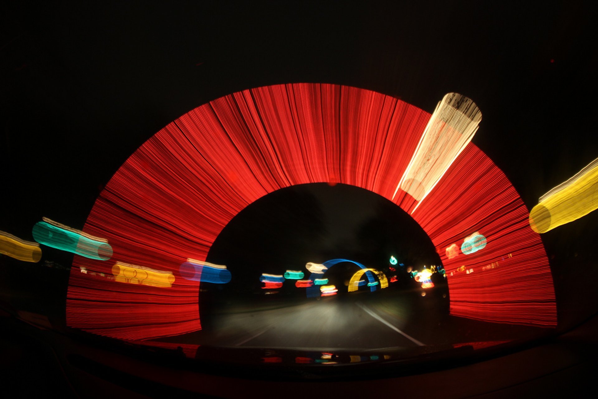 Conduzca a través de Parques de luces navideñas