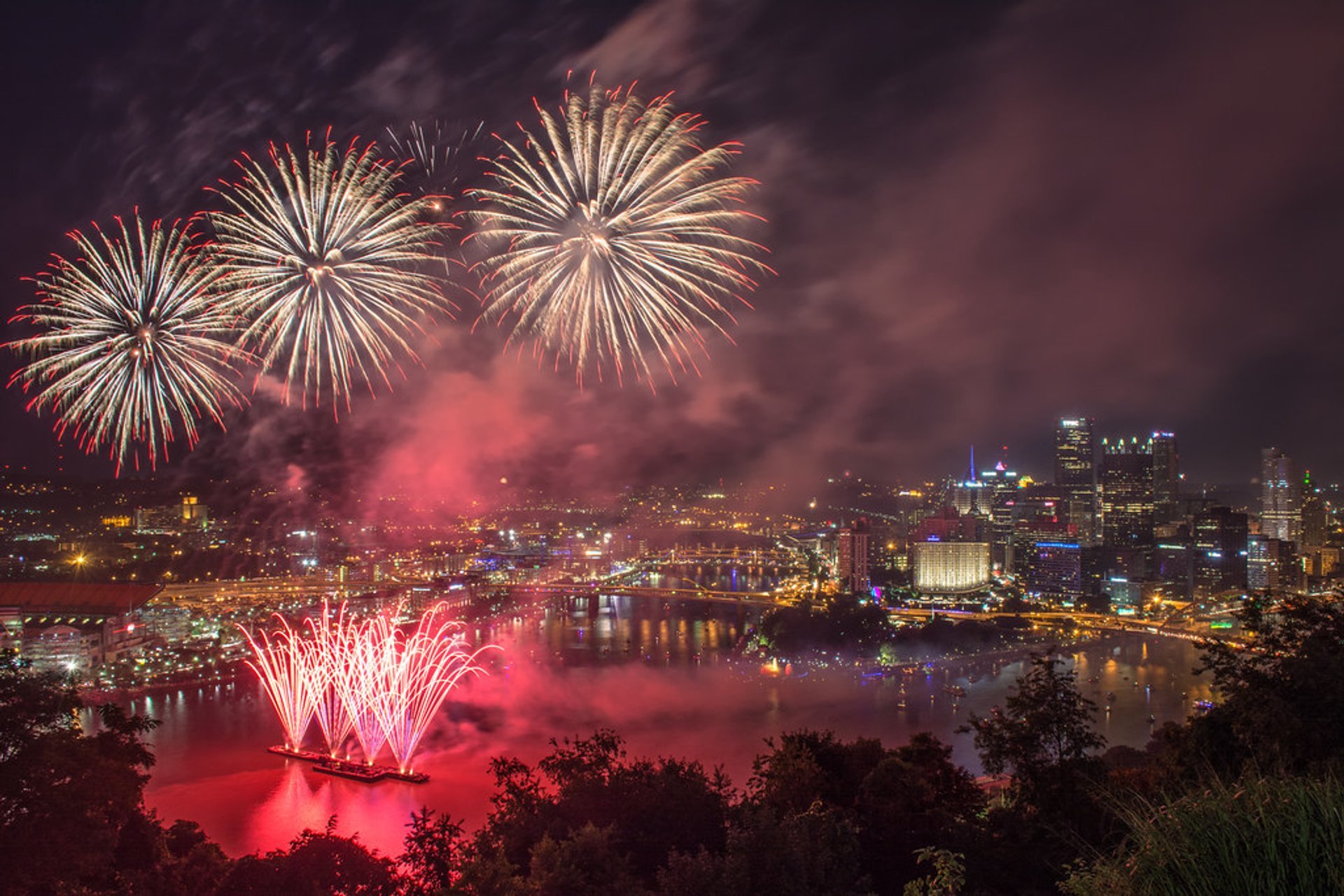 Fuegos artificiales y eventos del 4 de julio en Pittsburgh