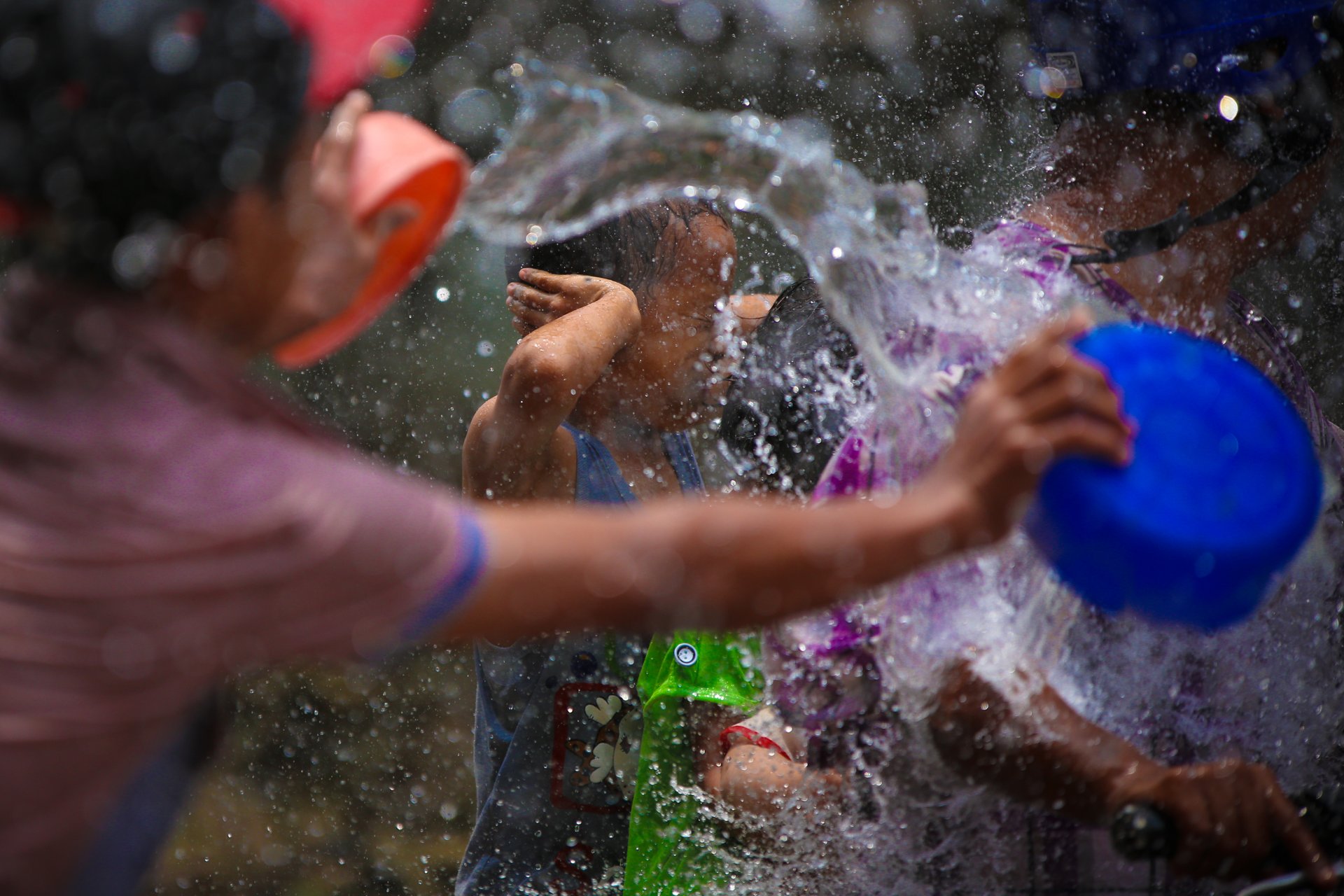 Thingyan Wasser Festival oder Neujahrsfeier