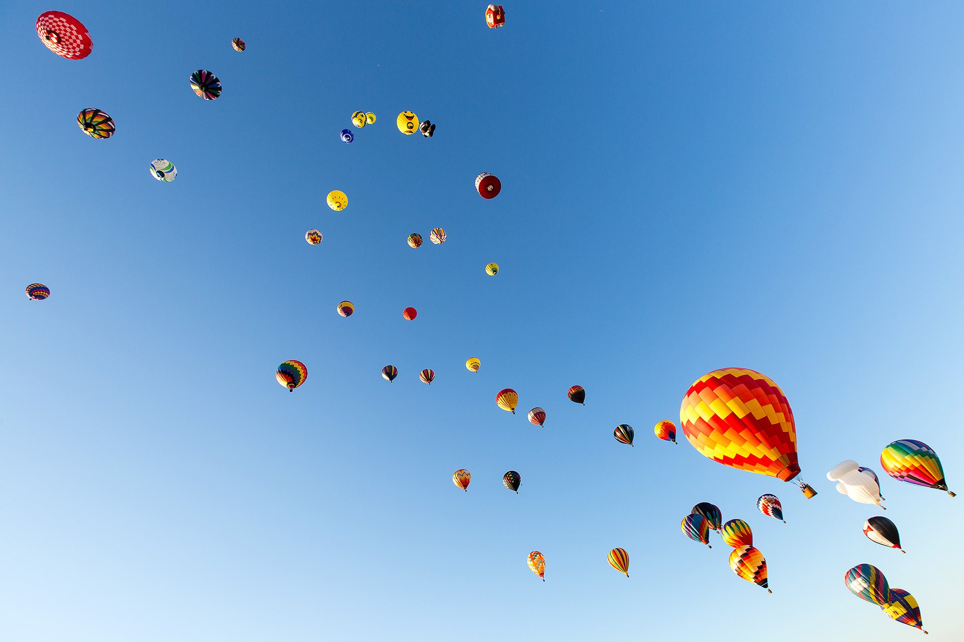 Havasu Balloon Festival - Colorful hot air balloons in flight 2025