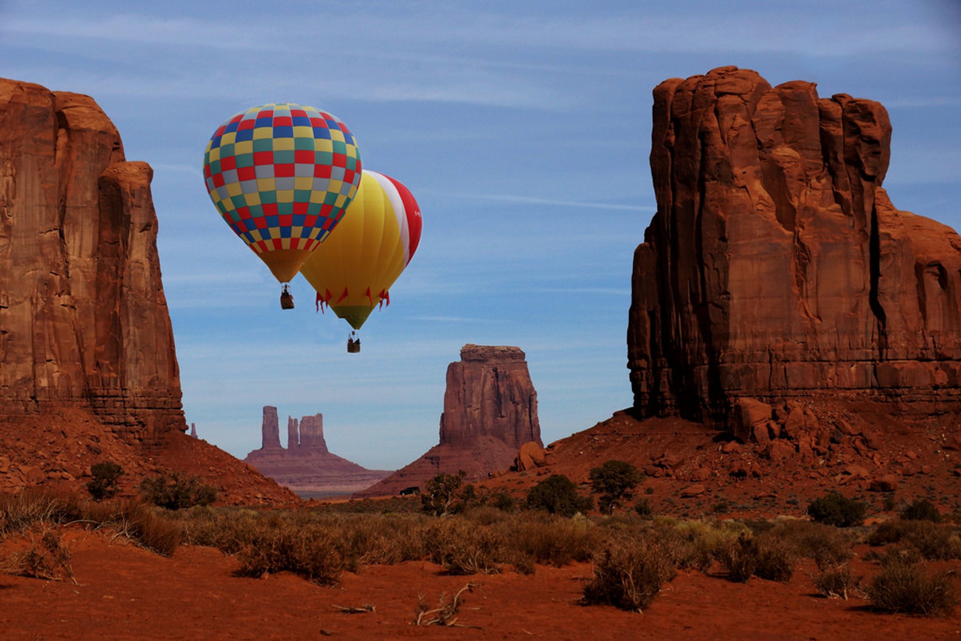 Ballooning sobre Monument Valley