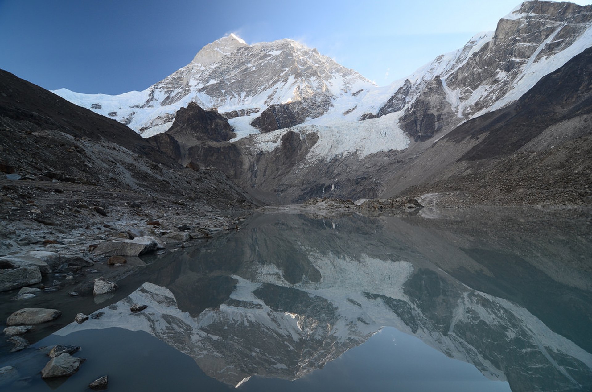 Berg Everest besteigen