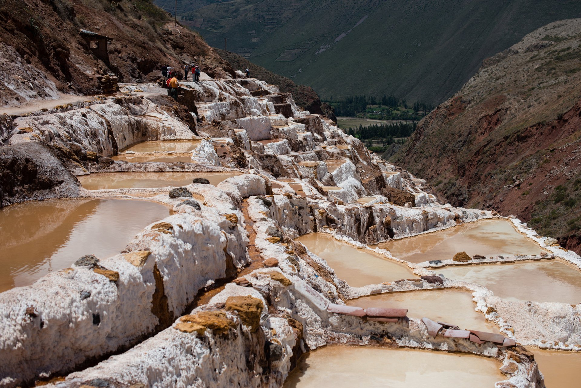 Colheita de sal em Salinas de Maras