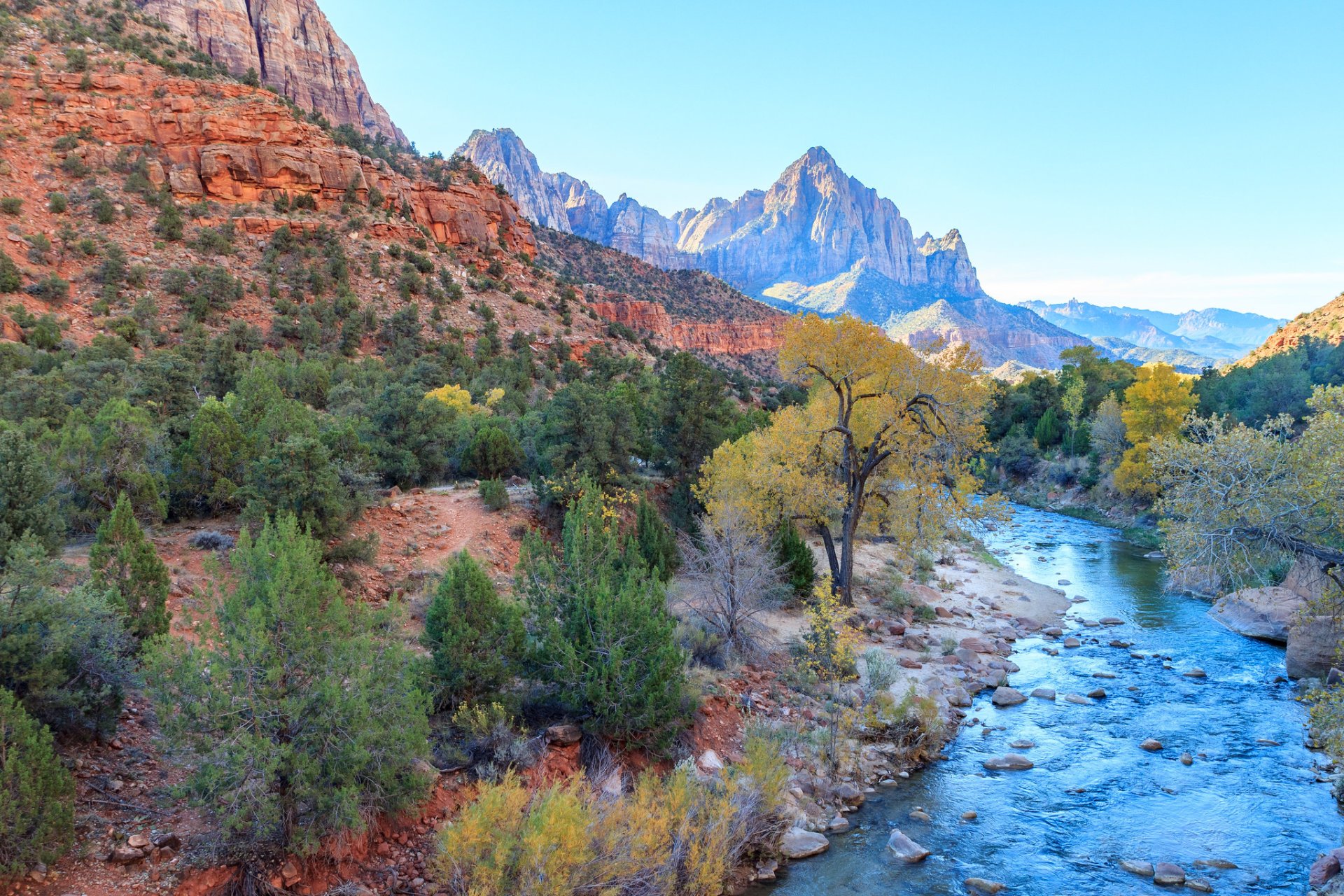 Les couleurs d'automne du parc national de Zion