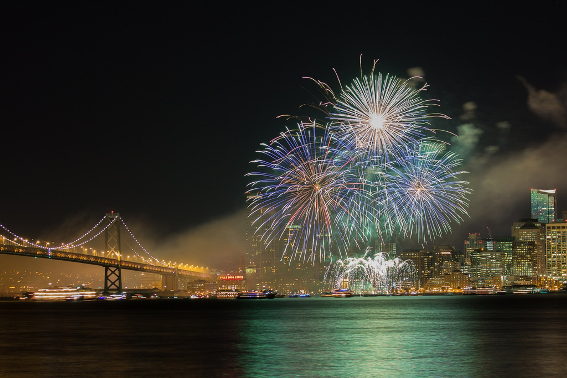 Fuochi d'artificio di Capodanno in SF