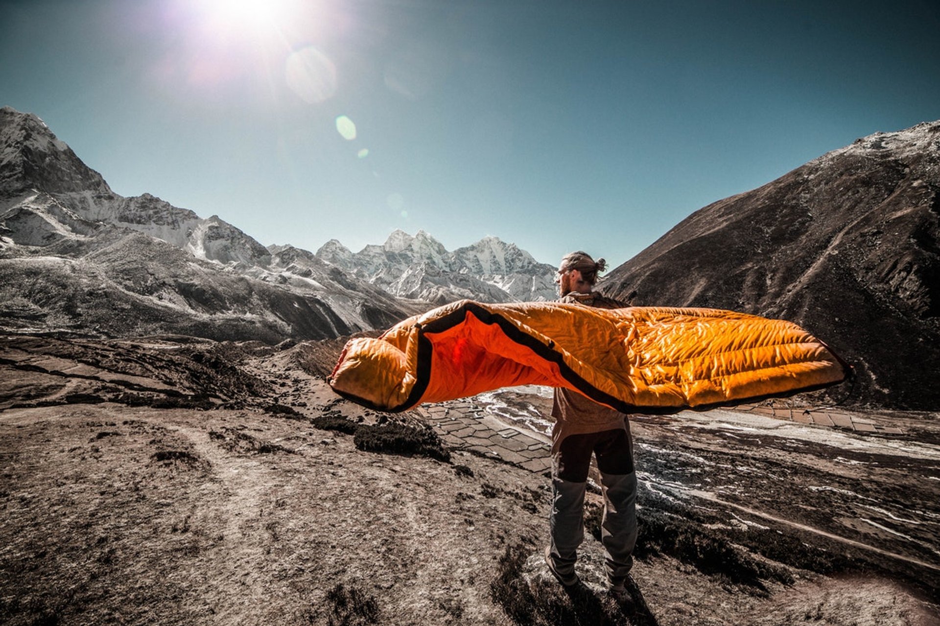 Berg Everest besteigen