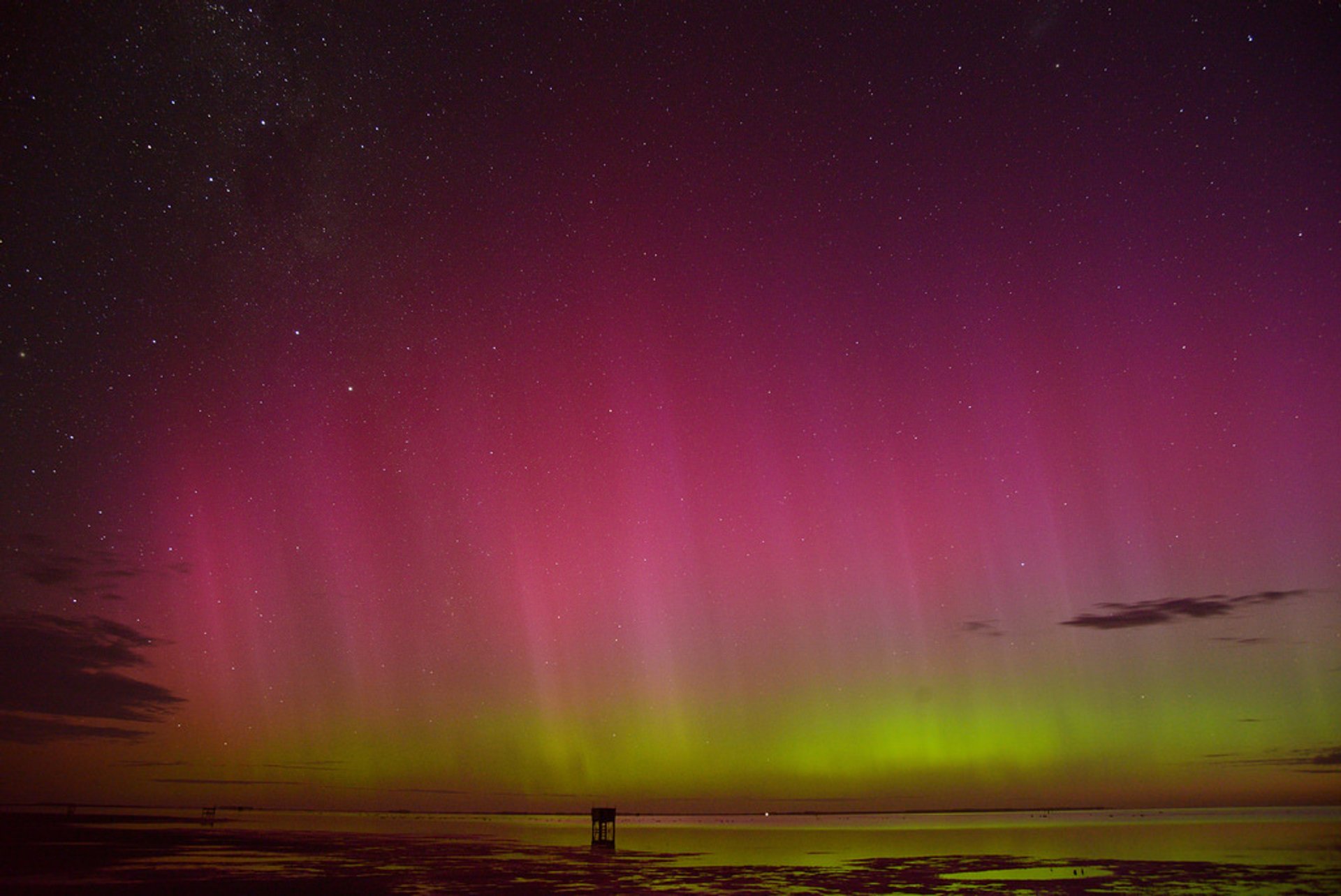 Aurora Australis en Nueva Zelanda, 2024