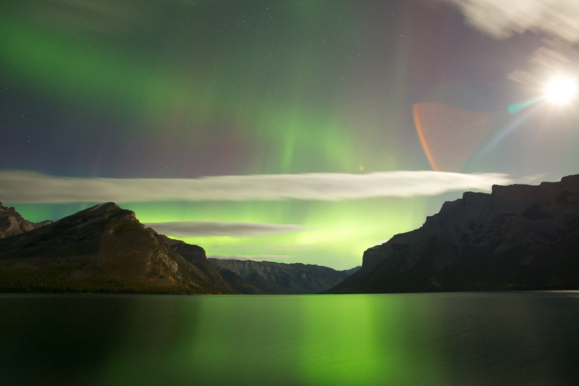 can you see the northern lights from banff canada