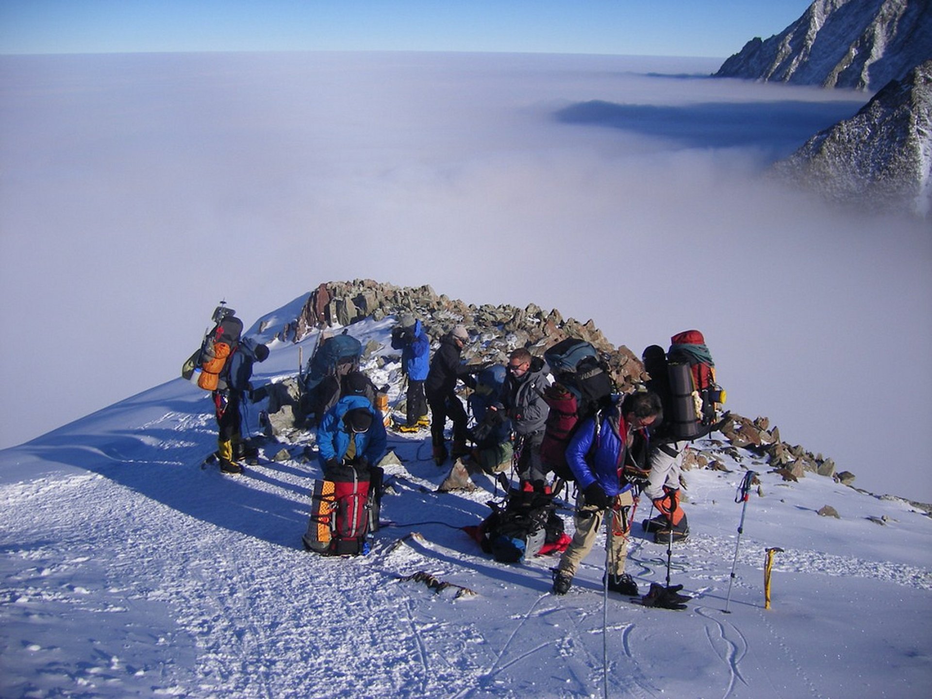 Klettern auf dem Berg Vinson