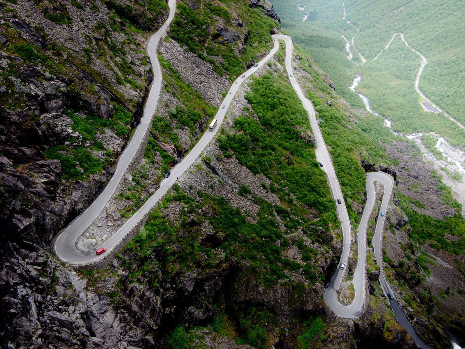 Fundo Trollstigen Mountain Road Na Noruega Europa Escandinávia 13