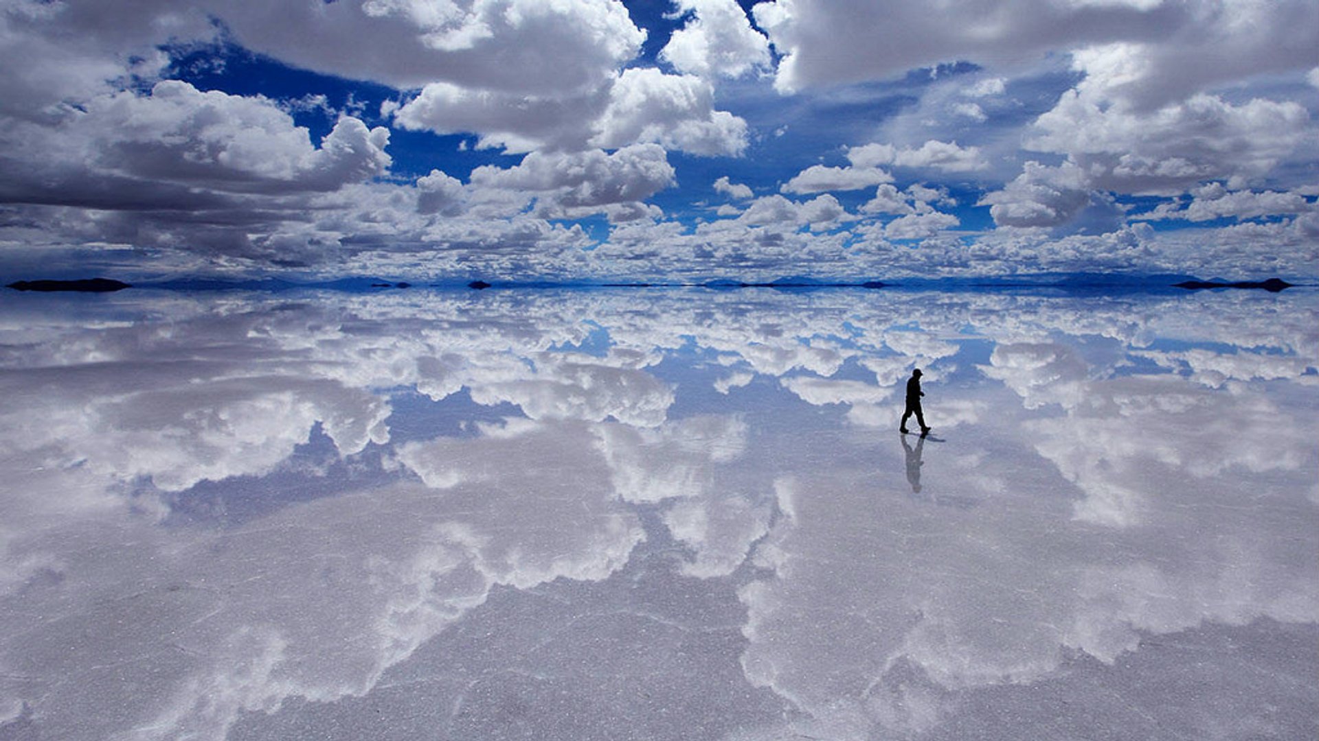 Lake at Salt Flats or Salar de Uyuni