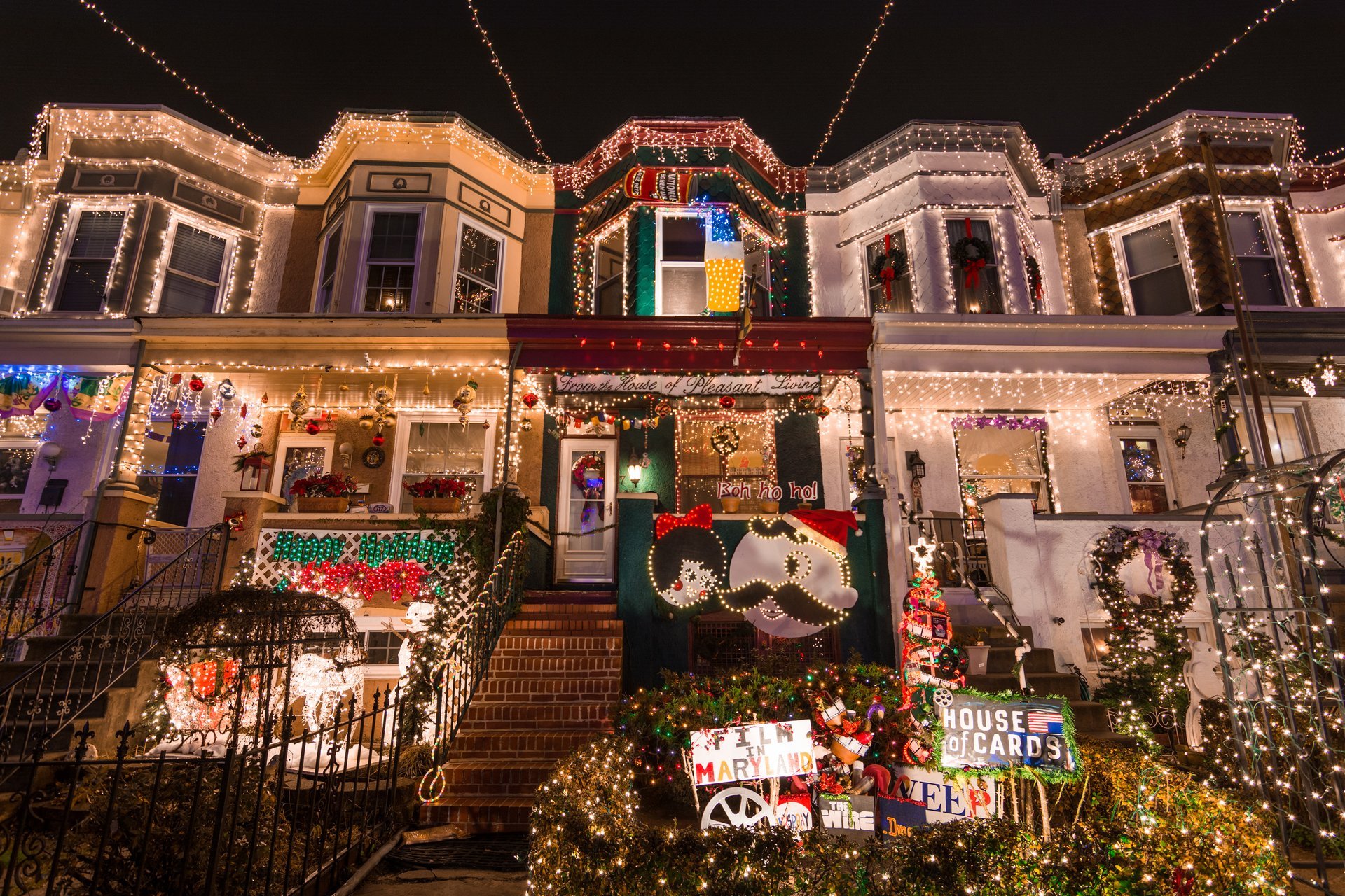 Weihnachtslichter in der Nähe Maryland