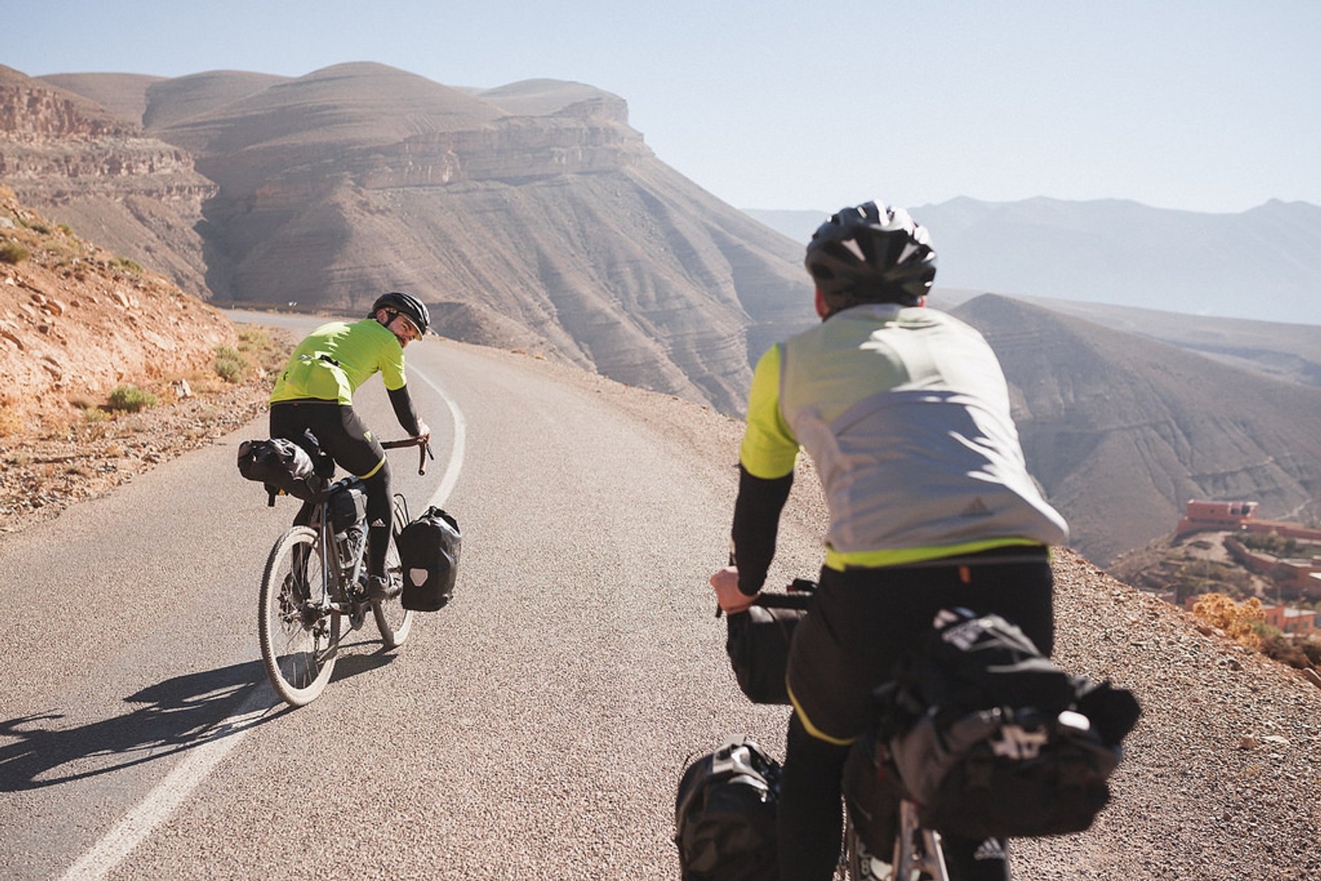 Vélo de montagne dans les montagnes de l'Atlas