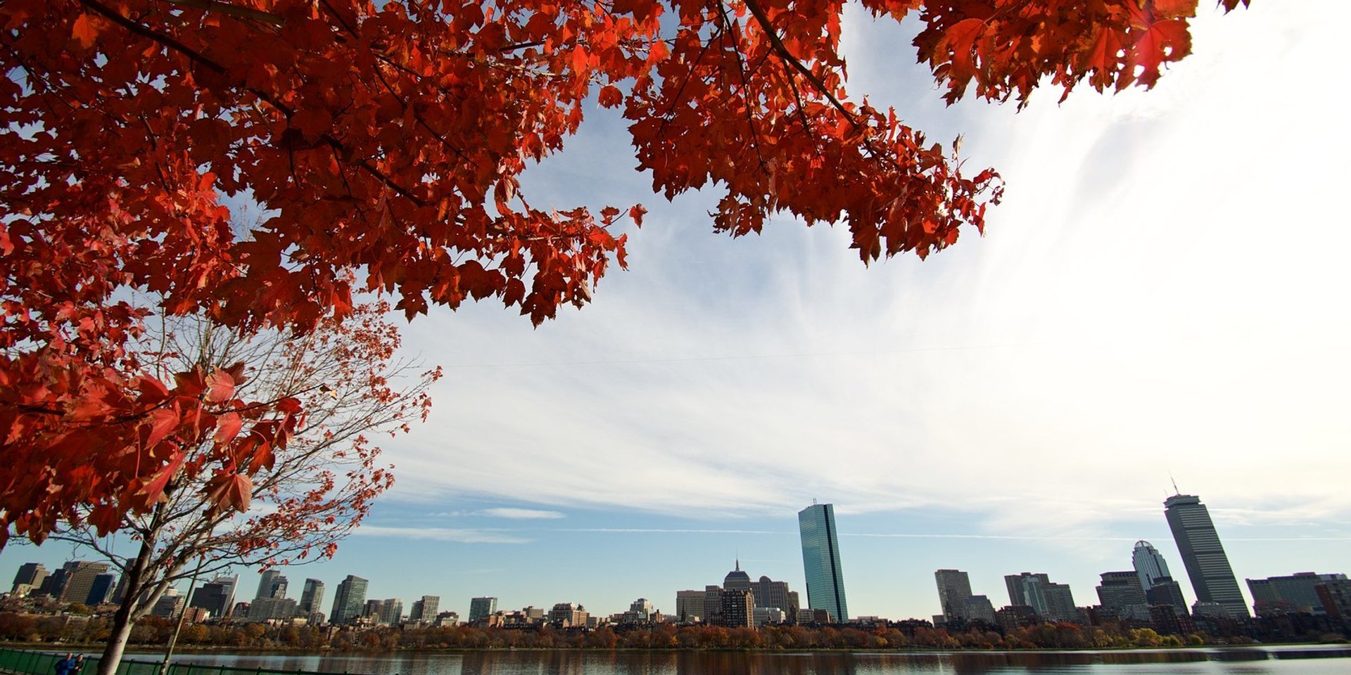 Herbstlaub in und um Boston