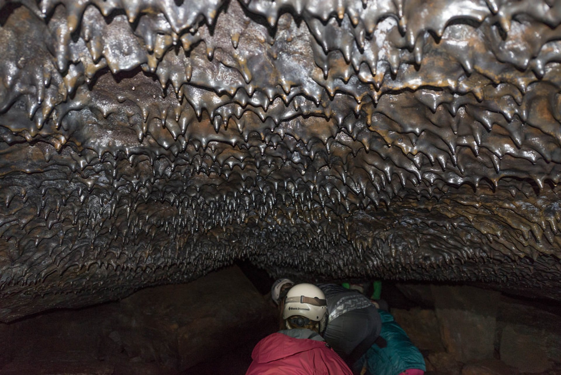 Caving in Leiðarendi Lava Tube