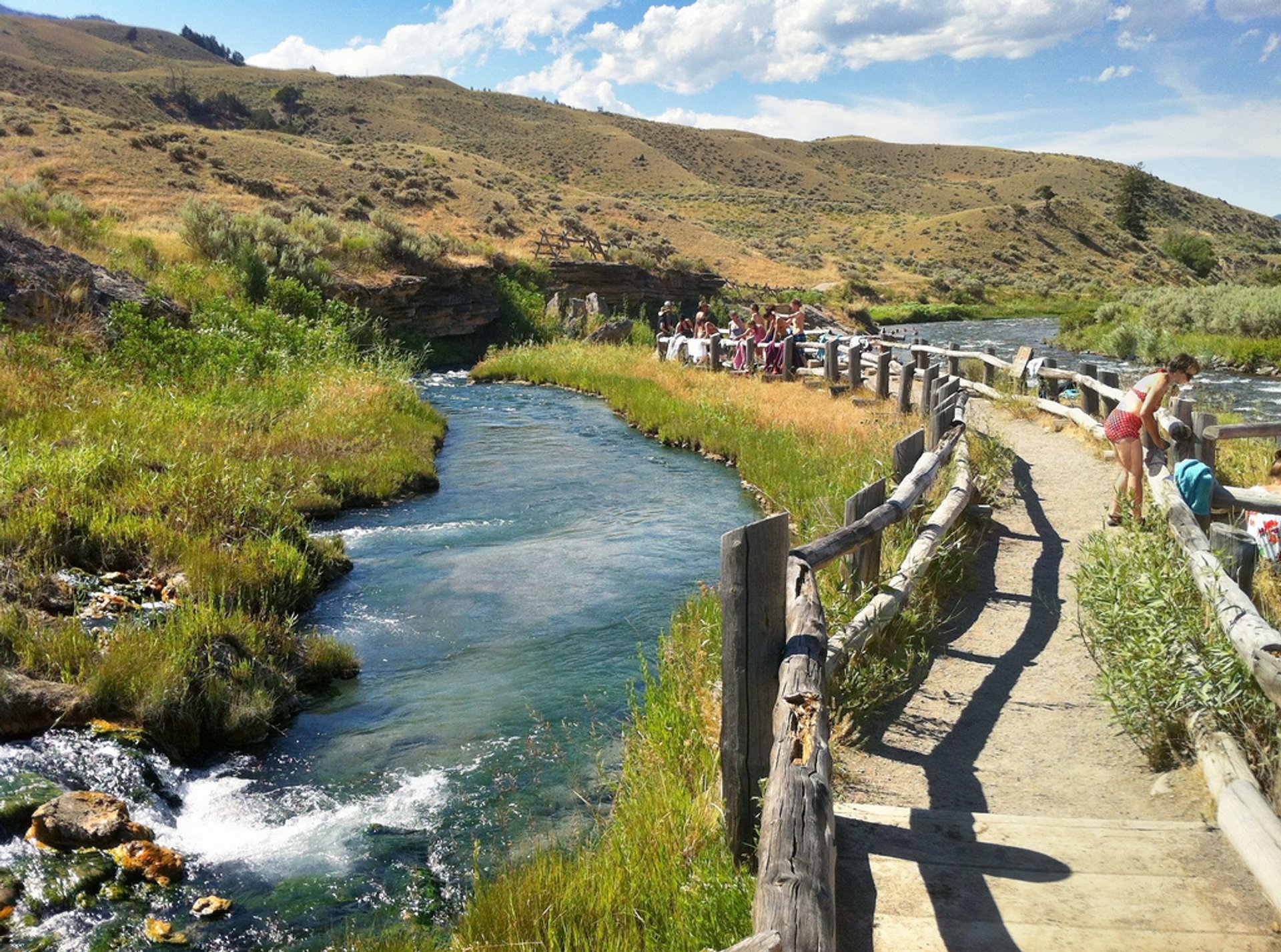 Nager dans la Rivière Bouillante