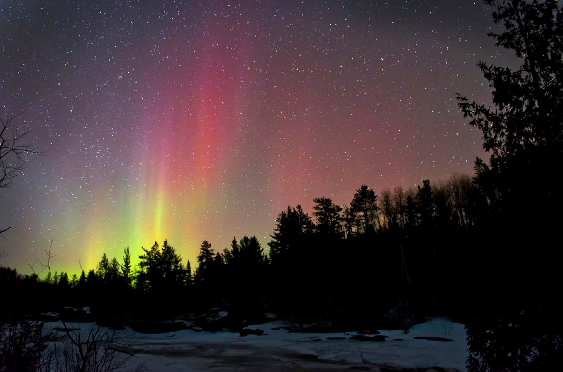 Northern lights display seen in northern Canada, Yukon Territory