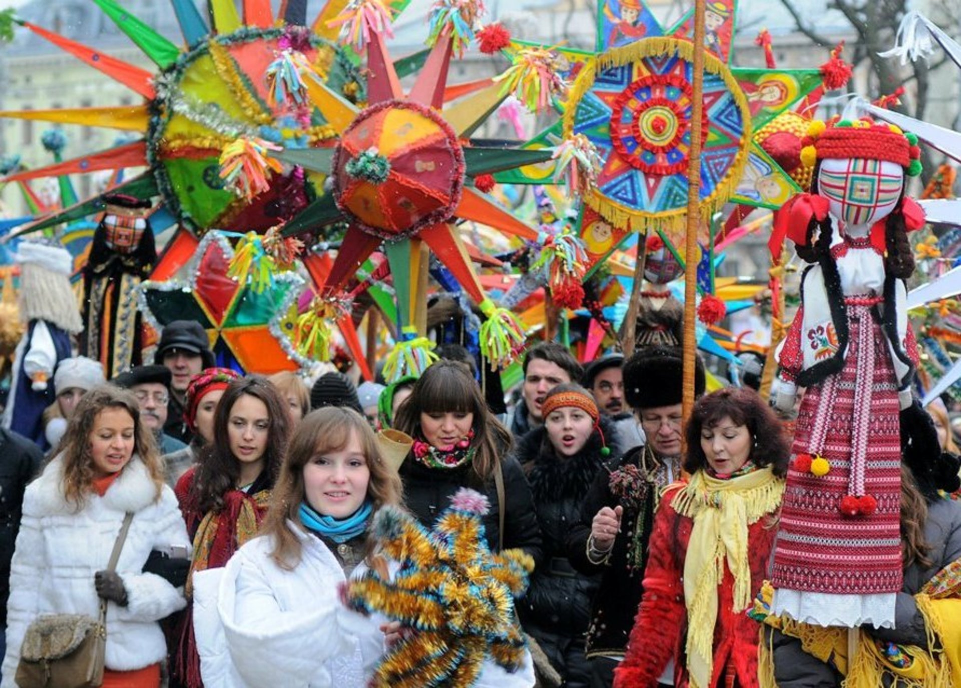 Weihnachtsparade in Lviv