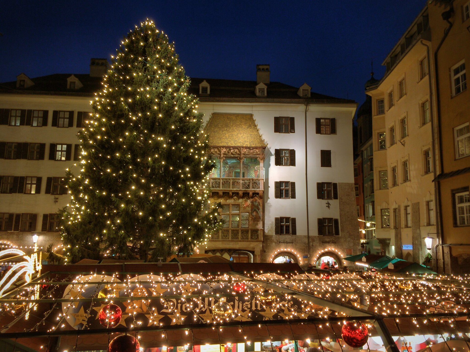 Old Town Christmas Market by the Golden Roof, Innsbruck 2020