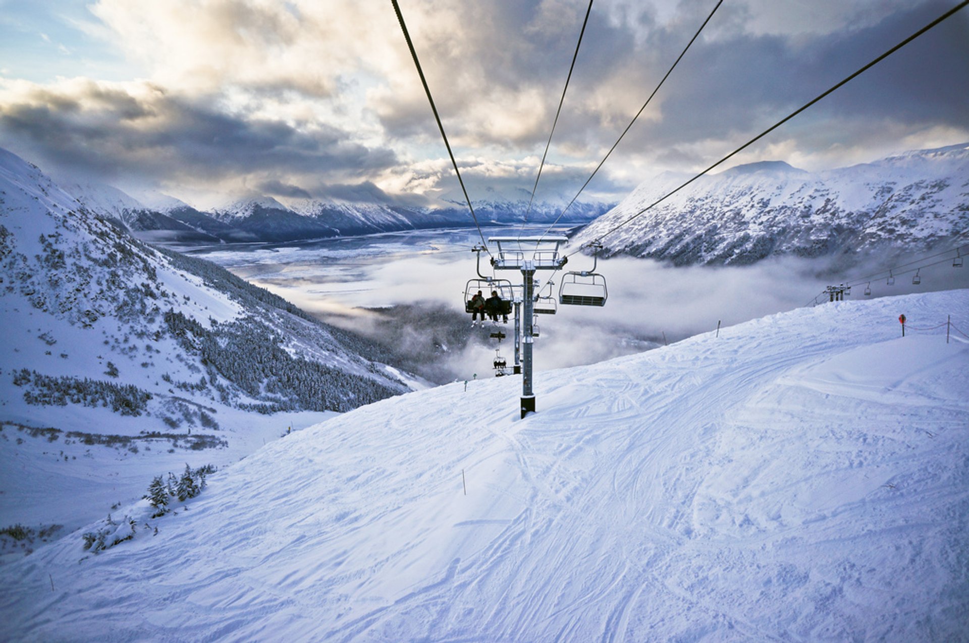 Skifahren und Snowboarding in Alaska