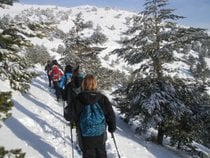 Schneeschuhwandern in Sierra de Guadarrama