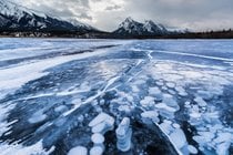 Lago Abraham congelado