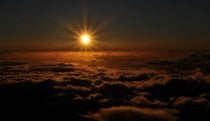Sorgere e tramonto del sole di Haleakala 