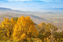 Cores de outono em Parque Nacional de Shenandoah