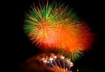 Fuochi d'artificio per la Festa nazionale del Canada