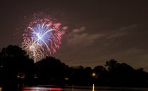 Feuerwerk am 4. Juli in Baton Rouge