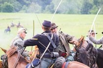 Reconstitution de la bataille de la guerre civile de Gettysburg