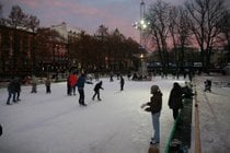 Patinaje sobre hielo al aire libre
