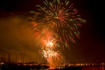 Feuerwerk am 4. Juli (Independence Day) in Santa Barbara
