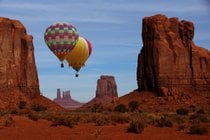 Ballooning over Monument Valley