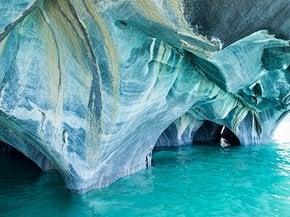 Marble Caves or Cuevas de Mármol