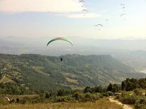 Paragliding over the Pokhara Landscapes