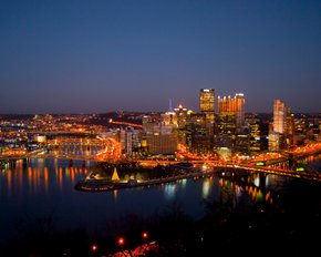 Weihnachtsbeleuchtung in Pittsburgh